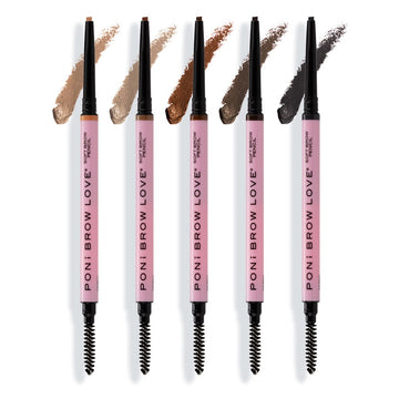 Poni Cosmetics Brow Love Soft Brow Pencil 5 Shades And Swatches