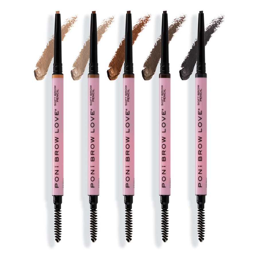 Poni Cosmetics Brow Love Soft Brow Pencil 5 Shades And Swatches